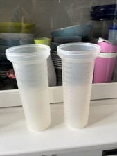 TUPPERWARE 2x Mix Max Fix Schüttelbecher Trinkbecher 750ml. Blau Shaker Kanne