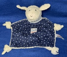 Schmusetuch Sigikid Schaf / Lamm 41955 weiß + grau gestreift + grünes Halstuch