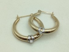 Ohrstecker 585 Gold 14K Ohrschmuck  Gelbgold Weißgold 3,5g Diamant Ohrringe 9639