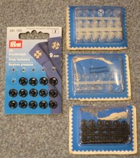 Prym Druckknöpfe schwarz transparent Kunststoff Metall