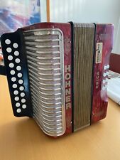 Hohner Erica rot Knopfakkordeon C-F, neuwertig
