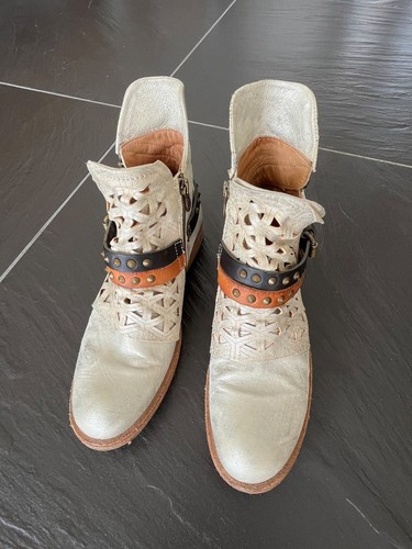 Größe 39 leder creme - a.s.98,