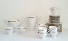 Carl Magnus Hutschenreuther Hohenberg Kaffee-, Teegeschirr schwarz/gold, 12 Pers