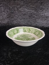 Große Schale Schüssel Adams China Englisch Scenic Grün Porzellan Keramik Ø24