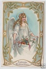 32614 Weihnachts Ak Engel bringt Geschenke 1905