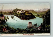 11087793 - Schaffhausen Rheinfall und die Alpen Wasserfall 1907
