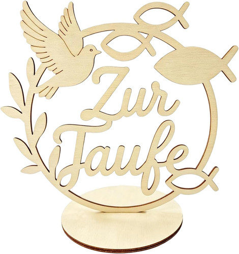 Taufdeko holzring für jungen - holzring,