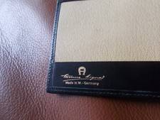 Original Etienne Aigner Scheckheft,Etui,schwarz,Leder,vintage,16X9,5 cm,Hülle