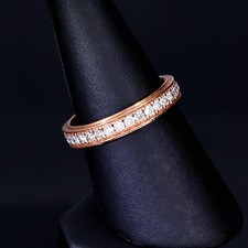 Exclusiver Memory Goldring Ring 585 14K ECHT GOLD mit Brillantbesatz ca 1ct 54RG