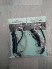 Haar,Gummi, Samt,Set,Band,silber,blau,dm,ebelin,6 stück,Mädchen,OVP