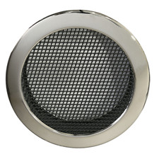 Kamin Luftgitter rund Chrom