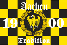Aufkleber Aachen Tradition Karo Fahne Flagge 18 x 12 cm Autoaufkleber