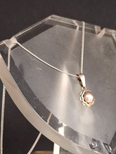 Anhänger silber 835 zauberhaft antik 15mm mit silber 925 Kette 46 cm nostalgisch