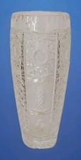 Große Kristall Vase  Schleuderstern   Höhe 21cm Ø Fuss 6cm Ø Rand 7cm