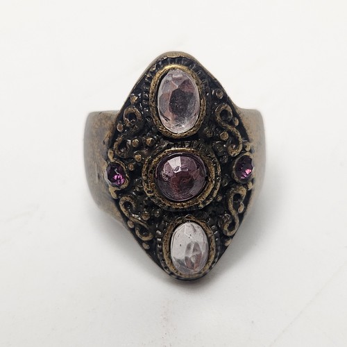 Vintage statement ring - statement, messing
