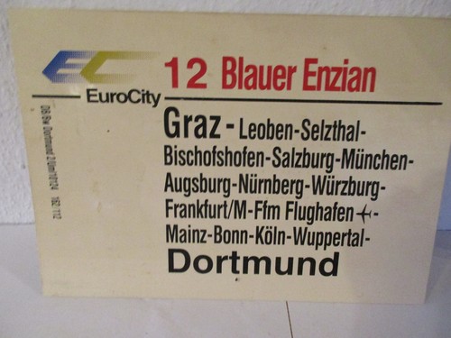 Zuglaufschild eurocity - ec,