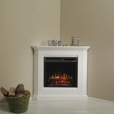 Dimplex Eckkamin, Kaminfeuer, Elektrokamin Bergen, LED, mit Heizung