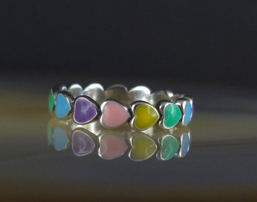Ring silber 925 emaille - silber, 16,8