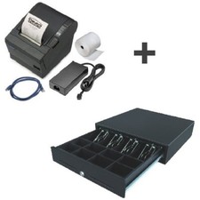 Set: Epson TM-T88V USB + neue Kassenlade / Bondrucker + Geldlade , TMT-88-V