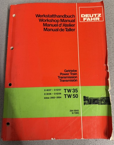 Deutz werkstatthandbuch - deutz,