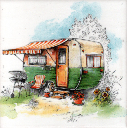 Dekobild camping wohnwagen - dekobild,