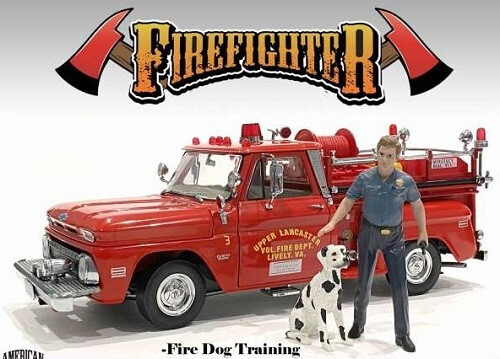 Firefighter fire dog training - firefighter,