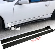 78,7"/2M Seitenschweller Splitter Sideskirts Schweller Glanz Schwarz Universal