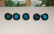 Kippschalter Wippschalter Rund 3-polig, 5 Stück  A743blau