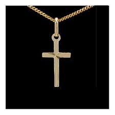 Kreuz Anhänger 23 mm diamantiert Gold 333 40,45,50,55 cm verschied. Goldketten 