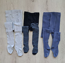 3 Strumpfhosen Gr.122/128 schwarz,grau,blau