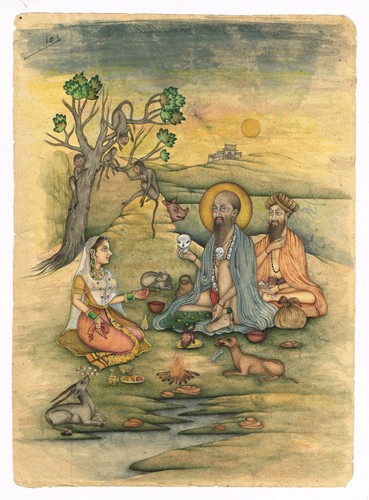 Alt malerei von mughal queen - malerei,
