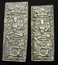 2 Messing-Reliefs Indien 19