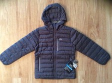 TRESPASS Kapuzen-Daunenjacke „Morley“ (grau) in Gr.134/140 für Jungen. Neu