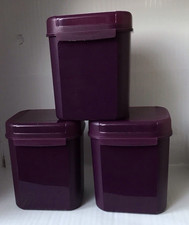TUPPERWARE Bellevue 3 x 1,2L Vorrat Müsli mit Deckel - Farbe lila