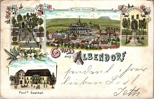 Litho gruss aus schlesien - litho,