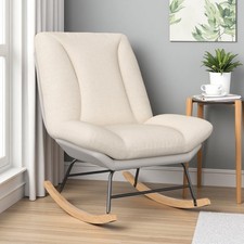 Schaukelliege Relaxstuhl mit Verstellbarer,Stillsessel, Wohnzimmer Schlafzimmer