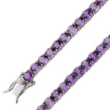 Amethyst tennisarmband silber - amethyst,