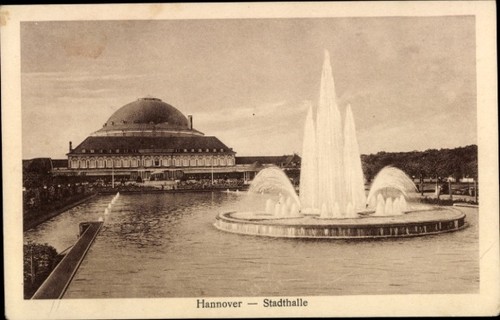Hannover stadthalle - ak, hannover,