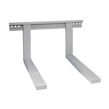 B-Ware : ARLI Mikrowellenhalter Mikrowelle Wand Halterung silber Ablage grau