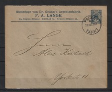 Privatpost Stadtpost Firmen-GA Geitner's Argentanfabrik Lange Berlin 89 #1092445