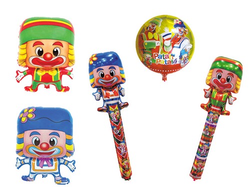 Folienballon set clown - set, 5x