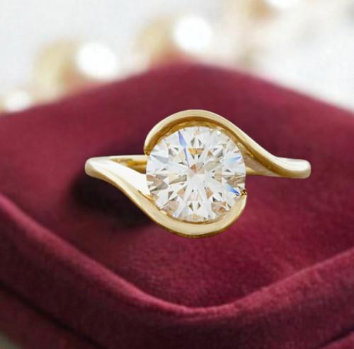 14k gelbgold diamant - diamant, damen