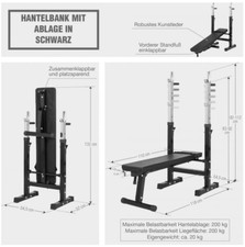 Hantelbank mit Ablage & Dips-Griffen