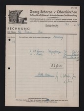 OBERNKIRCHEN, Rechnung 1931, Georg Scharpe Kaffee-Rösterei Kolonialwaren-Grossha