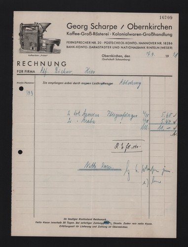 Obernkirchen rechnung 1931 - rechnung,