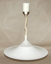 Design Hängelampe Deckenlampe 60er / 70er Jahre - Metall weiß höhenverstellbar