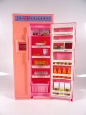 Vintage Barbie-Möbel Traum-Kühlschrank Mattel 80er Jahre wie abgebildet (18921)