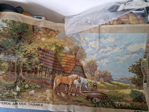 Gobelinbild pferde der - gobelinbild, an
