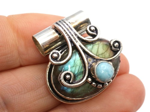 Gj69 labradorit oval larimar - ,
