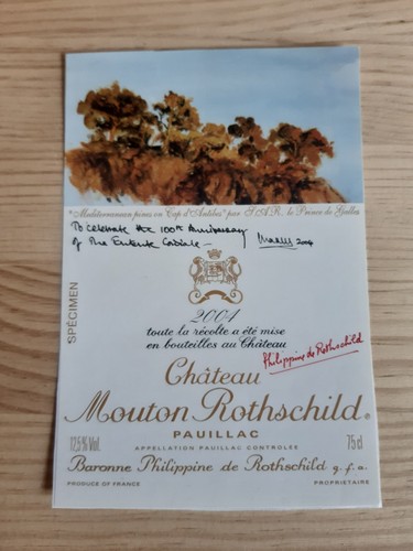 Weinetikett chateau mouton - weinetikett,